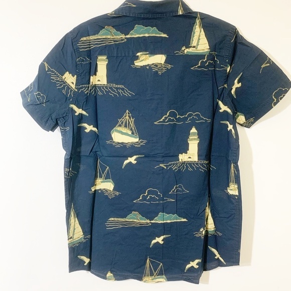 Banks 100% cotton NWT mariner print navy short sleeved - Picture 8 of 11
